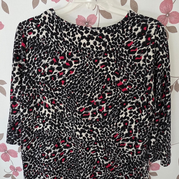 Chic Black and Red Leopard Print Blouse by Emily Daniels - Picture 7 of 9
